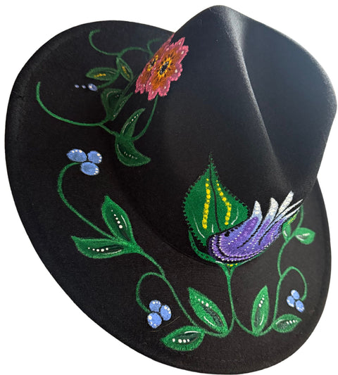 Wildflower Purple Floral Metis Fedora