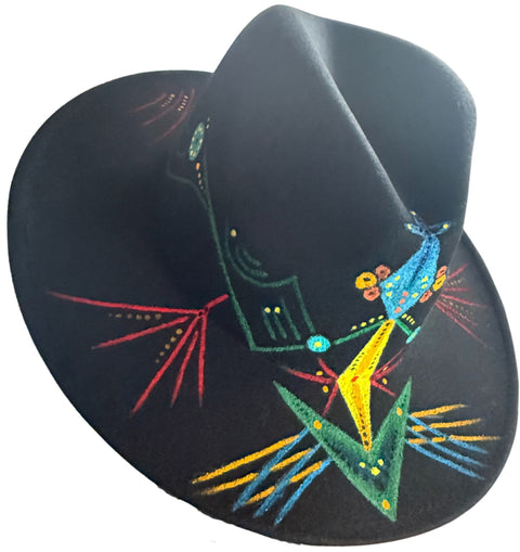 Skydancer painted fedora