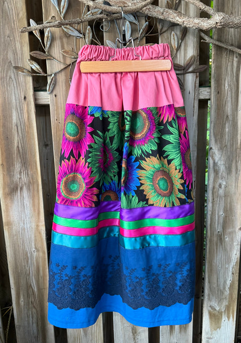 Flora Flowers Ribbon Skirt