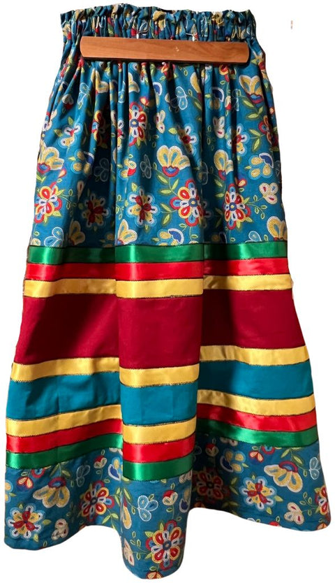 Métis Flowers Ribbon Skirt